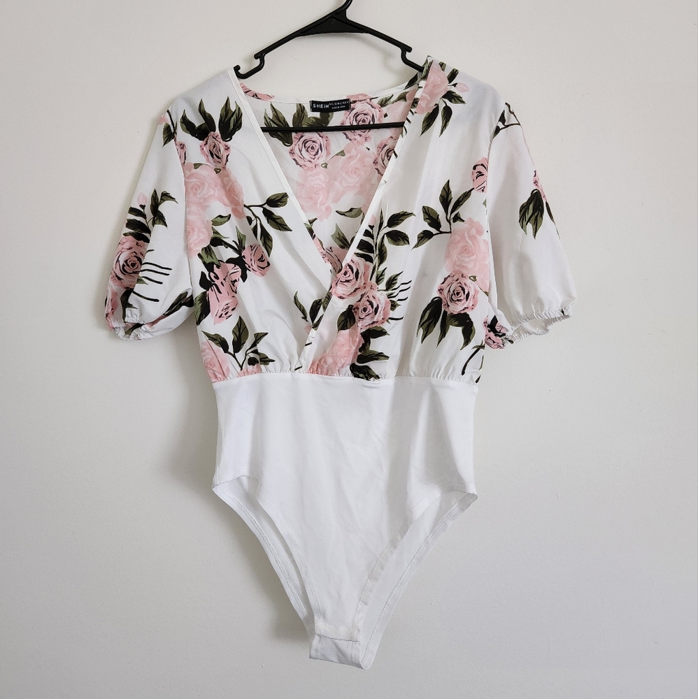 Large Shein Floral Bodysuit